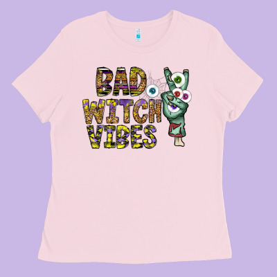 Bad Witch Vibes Ladies Tee Designed By Cowhidedigitalart