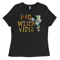 Black bad witch vibes Ladies Tee - CowhideDigitalArt
