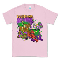Bubblegum Pink mardi gras louisiana map Classic Tee - MaliasSmallBusiness