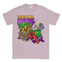 Lilac mardi gras louisiana map Classic Tee - MaliasSmallBusiness