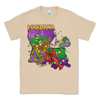 Mushroom mardi gras louisiana map Classic Tee - MaliasSmallBusiness