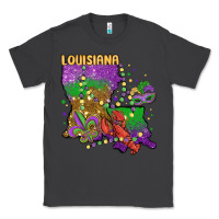 Smoke mardi gras louisiana map Classic Tee - MaliasSmallBusiness