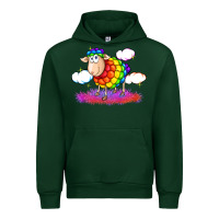 Forest Green rainbow sheep pride Urban Hoodie - FaDigitalArtStudio