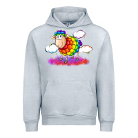 Heather Grey rainbow sheep pride Urban Hoodie - FaDigitalArtStudio