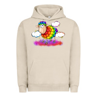 Pigment French Oak rainbow sheep pride Urban Hoodie - FaDigitalArtStudio