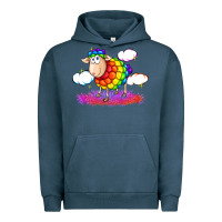 Pigment Midnight Navy rainbow sheep pride Urban Hoodie - FaDigitalArtStudio