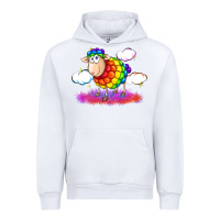 White rainbow sheep pride Urban Hoodie - FaDigitalArtStudio