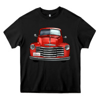 Black western red truck front view Heavy Core Tee - FaDigitalArtStudio