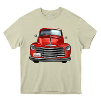 Mossy western red truck front view Heavy Core Tee - FaDigitalArtStudio