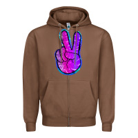 Chestnut Mermaid Peace Sign Zipper Hoodie - Jasminsmagicworld