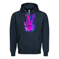 Navy Mermaid Peace Sign Zipper Hoodie - Jasminsmagicworld