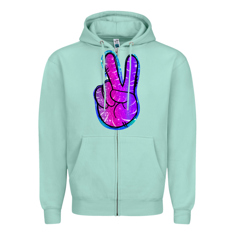 Mermaid Peace Sign Zipper Hoodie by Jasminsmagicworld | Teevron