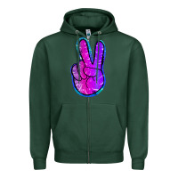 Sports Green Mermaid Peace Sign Zipper Hoodie - Jasminsmagicworld