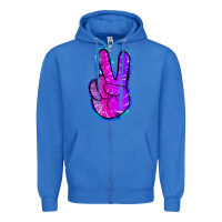 True Royal Mermaid Peace Sign Zipper Hoodie - Jasminsmagicworld
