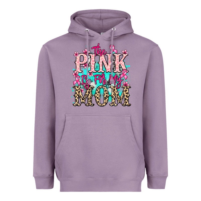 The Pink Is For My Mom Cancer Awareness Heavyweight Hoodie by HowdyJamesFarm | Teevron