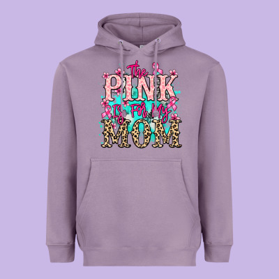 The Pink Is For My Mom Cancer Awareness Heavyweight Hoodie Designed By Howdyjamesfarm