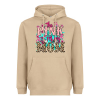 Mushroom The pink is for my Mom Cancer Awareness Heavyweight Hoodie - HowdyJamesFarm