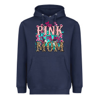 Navy The pink is for my Mom Cancer Awareness Heavyweight Hoodie - HowdyJamesFarm