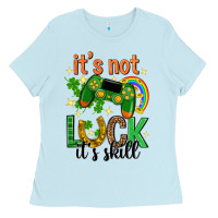 Baby Blue its not luck its skill st. patricks day Ladies Tee - Neo Western