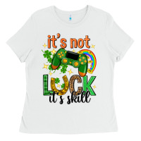White its not luck its skill st. patricks day Ladies Tee - Neo Western
