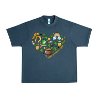 Midnight Navy st patricks  hearts Urban Heavy Tee - MaliasSmallBusiness