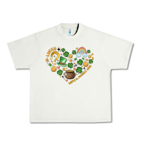 Pistachio st patricks  hearts Urban Heavy Tee - MaliasSmallBusiness