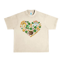Sandshell st patricks  hearts Urban Heavy Tee - MaliasSmallBusiness