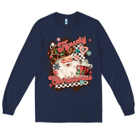Navy western howdy christmas Long Sleeve Tee - MaliasSmallBusiness