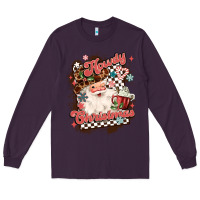 Plum western howdy christmas Long Sleeve Tee - MaliasSmallBusiness