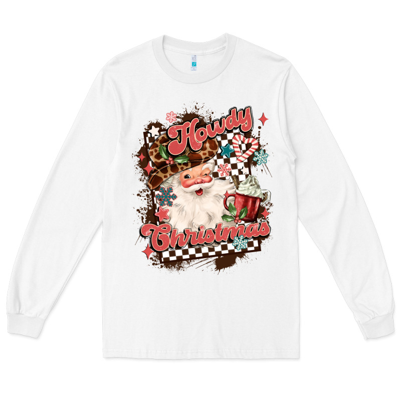 Western Howdy Christmas Long Sleeve Tee by MaliasSmallBusiness | Teevron