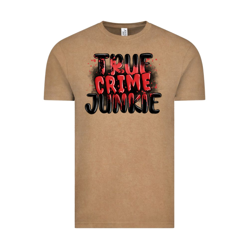 True Crime Junkie Vintage Tee by MaliasSmallBusiness | Teevron