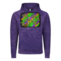 Cloud Purple mardi gras fleur de lis background Vintage Hoodie - Jasminsmagicworld