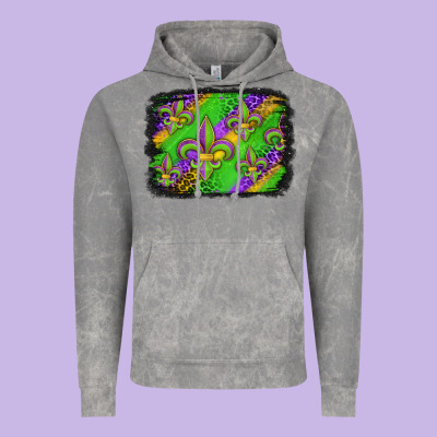 Mardi Gras Fleur De Lis Background Vintage Hoodie Designed By Jasminsmagicworld