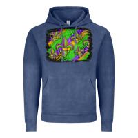 Vintage Denim mardi gras fleur de lis background Vintage Hoodie - Jasminsmagicworld