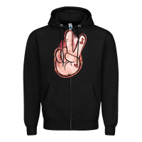 Black Floral Argyle Peace Sign Zipper Hoodie - Jasminsmagicworld