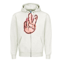 Floral Argyle Peace Sign Zipper Hoodie | Teevron
