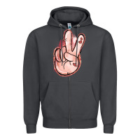 Smoke Floral Argyle Peace Sign Zipper Hoodie - Jasminsmagicworld