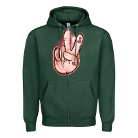 Sports Green Floral Argyle Peace Sign Zipper Hoodie - Jasminsmagicworld