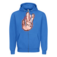True Royal Floral Argyle Peace Sign Zipper Hoodie - Jasminsmagicworld