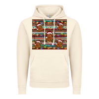 Vintage Artic christmas turquoise serape highland cow Vintage Hoodie - BarkalooDesign