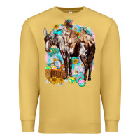 Antique Gold Happy Easter Day Rodeo Premium Sweatshirt - HowdyJamesFarm