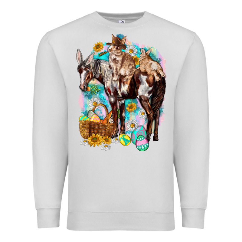 Happy Easter Day Rodeo Premium Sweatshirt by HowdyJamesFarm | Teevron