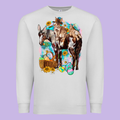 Happy Easter Day Rodeo Premium Sweatshirt Designed By Howdyjamesfarm