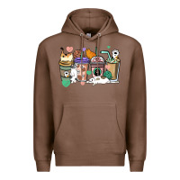 Chestnut Cat coffee cups Premium Hoodie - HowdyJamesFarm