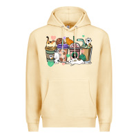 Pina Colada Cat coffee cups Premium Hoodie - HowdyJamesFarm