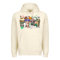 Sandshell Cat coffee cups Premium Hoodie - HowdyJamesFarm