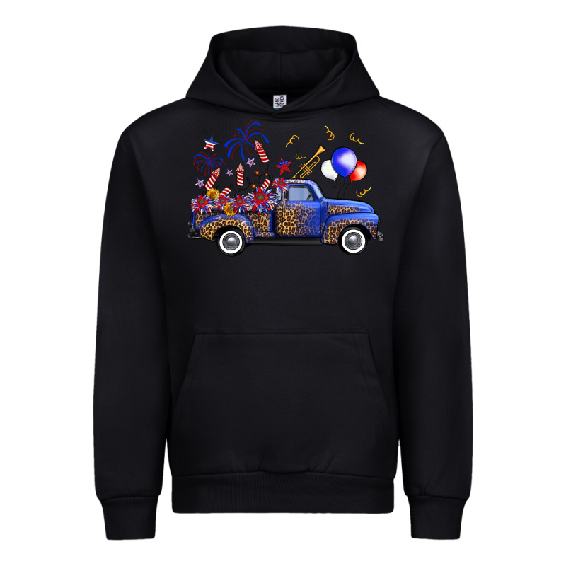 Western Truck Fourth Of July Urban Hoodie by FaDigitalArtStudio | Teevron