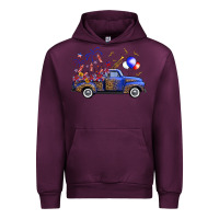 Mauve Wine Western Truck Fourth Of July Urban Hoodie - FaDigitalArtStudio