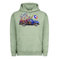 Pigment Oil Green Western Truck Fourth Of July Urban Hoodie - FaDigitalArtStudio
