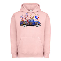 Pigment Salmon Western Truck Fourth Of July Urban Hoodie - FaDigitalArtStudio